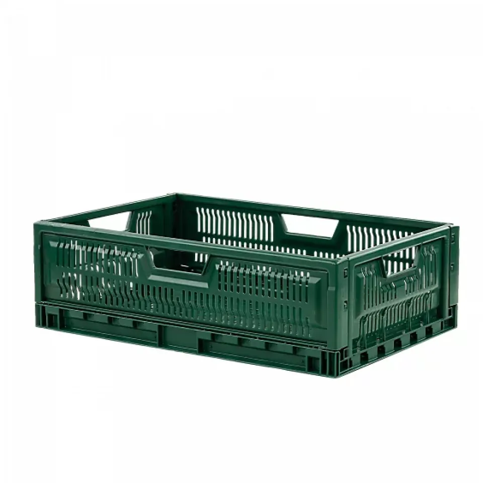 Caisse pliable empilable 600 x 400 x 190 mm 36 L - vert