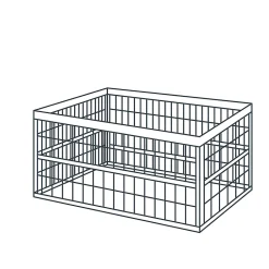 Caisse pliable en plastique Stuva gris et noir 45 L