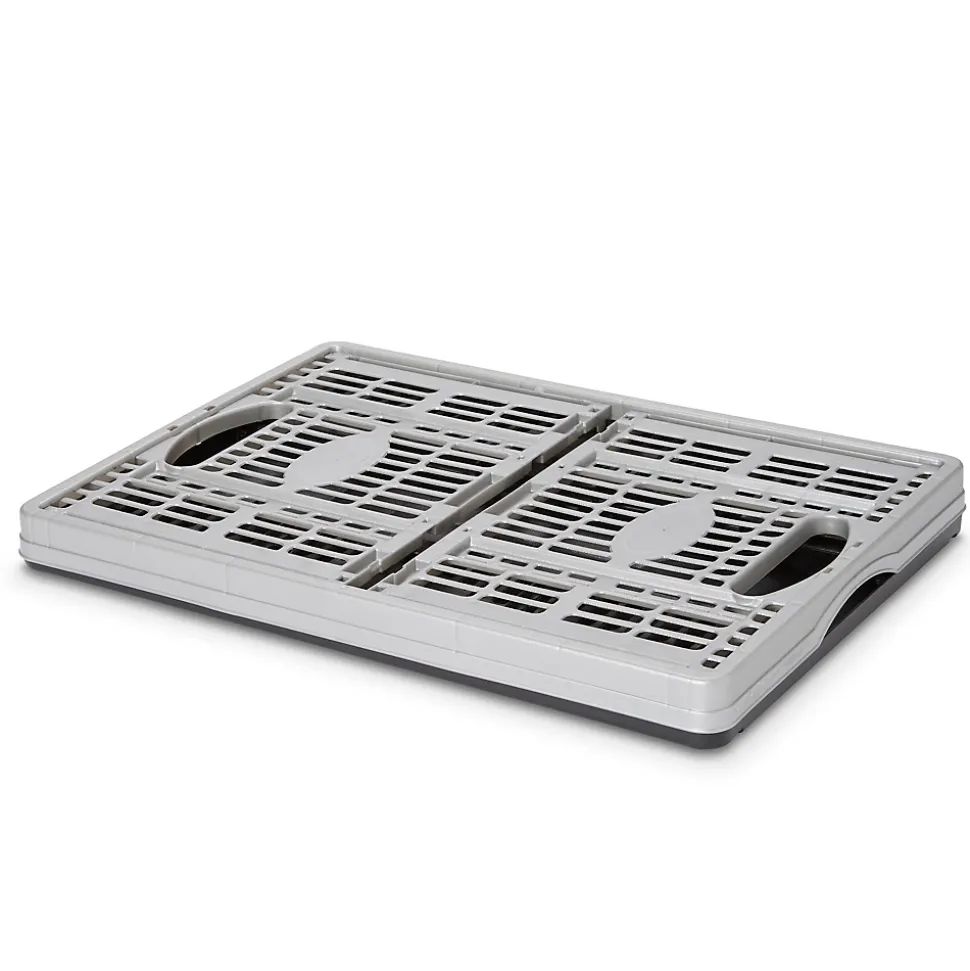 Caisse pliable en plastique Stuva noir et gris 33 L