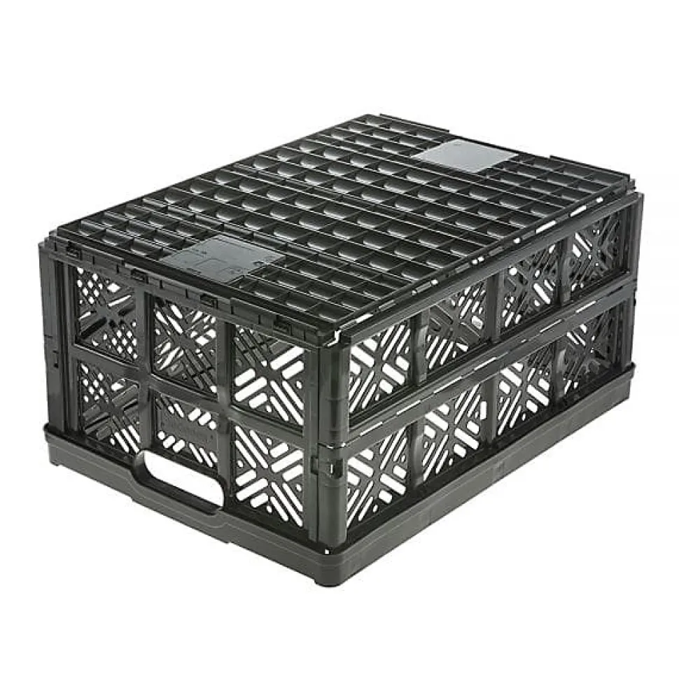 Caisse pliante 32 litres noire ida - Noir