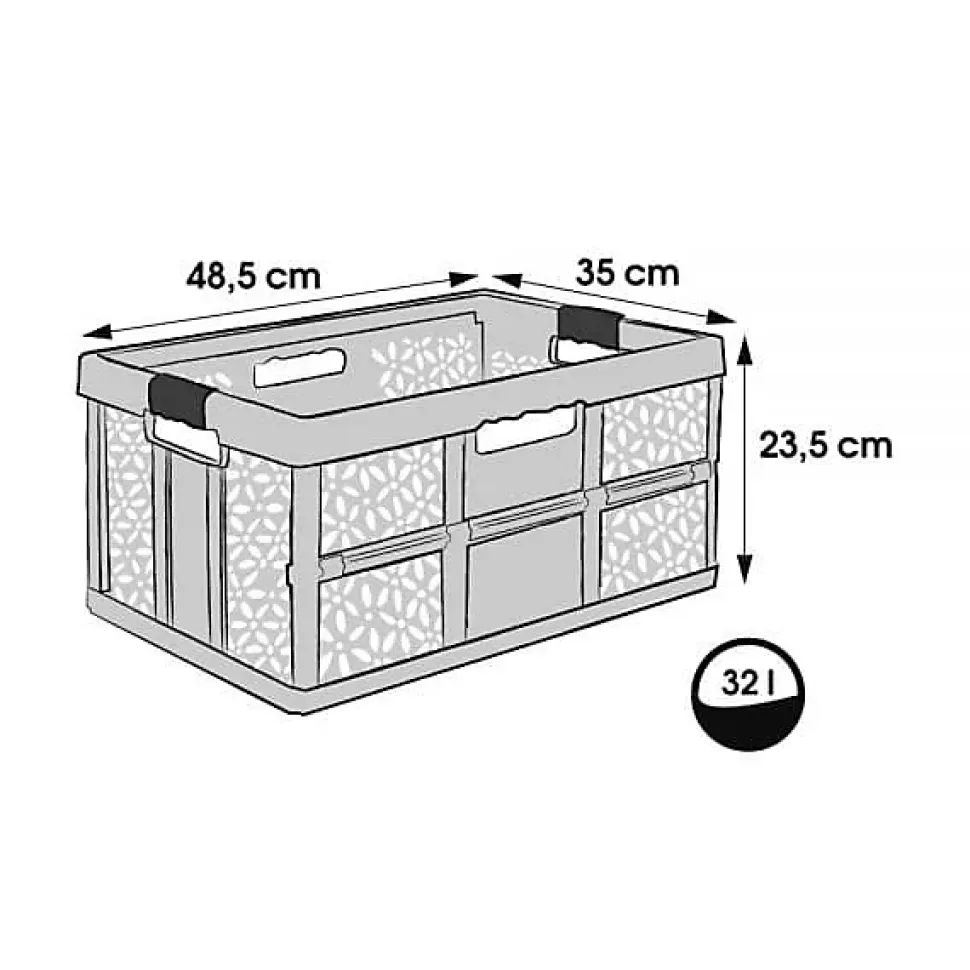 Caisse Pliante en Plastique Recyclé 32 litres - Bleu