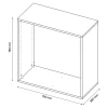 Caisson blanc GoodHome Atomia H. 75 x L. 75 x P. 35 cm