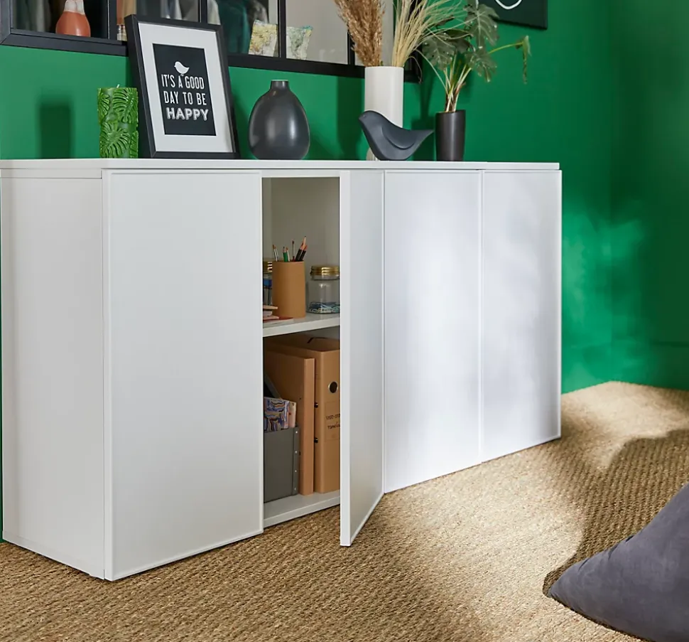Caisson blanc GoodHome Atomia H. 75 x L. 75 x P. 35 cm