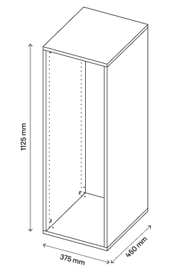Caisson blanc GoodHome Atomia H. 112,5 x L. 37,5 x P. 45 cm