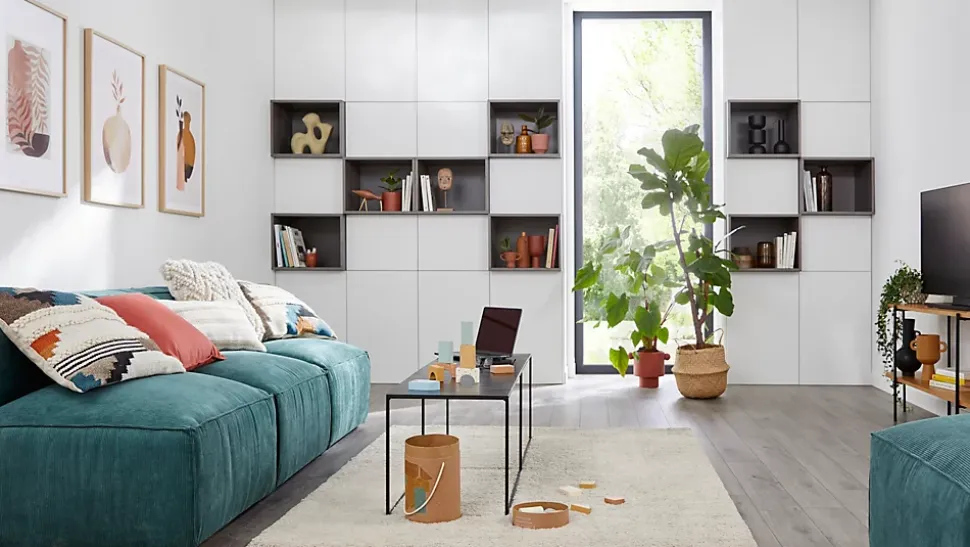 Caisson blanc GoodHome Atomia H. 37,5 x L. 37,5 x P. 20 cm