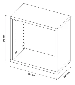 Caisson blanc GoodHome Atomia H. 37,5 x L. 37,5 x P. 20 cm