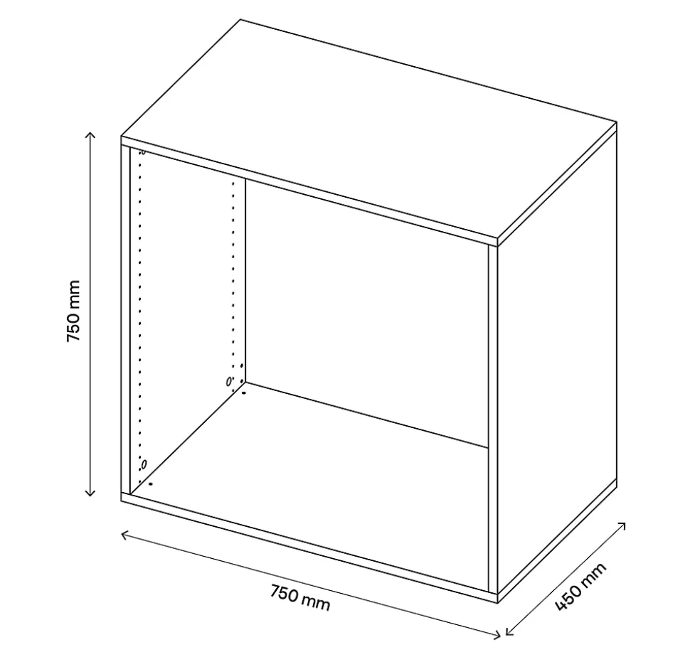 Caisson blanc GoodHome Atomia H. 75 x L. 75 x P. 45 cm