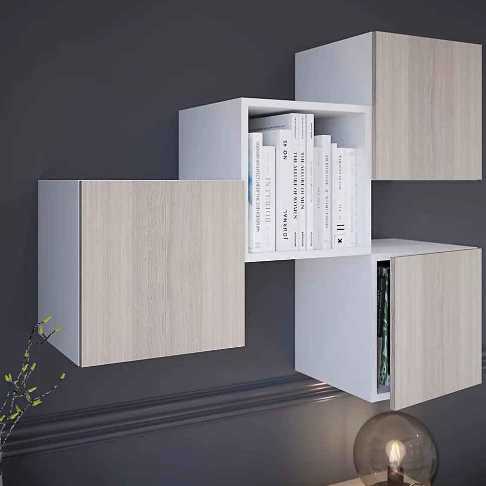 Caisson blanc GoodHome Atomia H. 37,5 x L. 37,5 x P. 35 cm