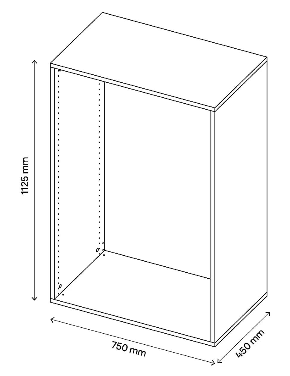 Caisson blanc GoodHome Atomia H. 112,5 x L. 75 x P. 45 cm