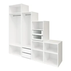 Caisson blanc GoodHome Atomia H. 225 x L. 75 x P. 58 cm