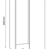 Caisson d'angle blanc GoodHome Atomia H. 225 x L. 100 x P. 89 cm