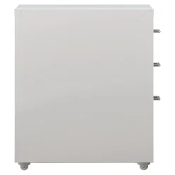 Caisson de bureau à roulettes Kökar acier 48 x 28 x 41 cm blanc mat en.casa
