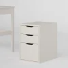 Caisson de bureau 3 tiroirs avec roulettes blanc H. 57,8 cm x L. 37,2 cm