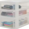Caisson de rangement plastique A4, 3 Tiroirs Mix, Blanc, OCH-2021, Iris Ohyama