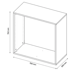 Caisson effet chêne GoodHome Atomia H. 75 x L. 75 x P. 35 cm