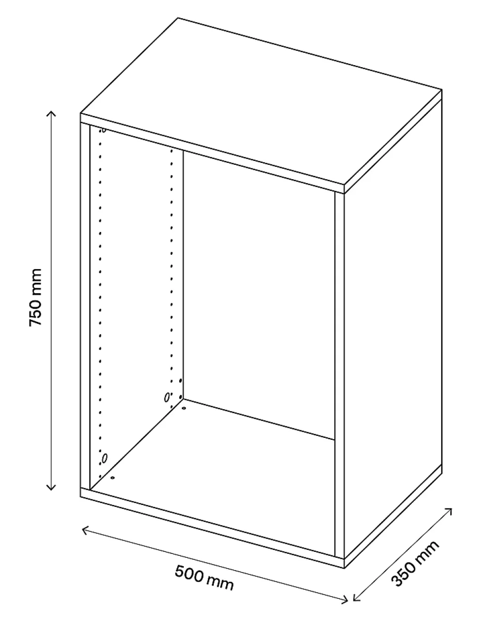 Caisson effet chêne GoodHome Atomia H. 75 x L. 50 x P. 35 cm