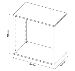 Caisson effet chêne GoodHome Atomia H. 75 x L. 75 x P. 45 cm