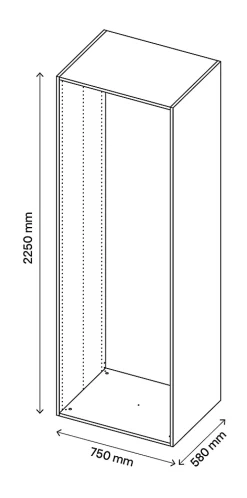 Caisson effet chêne GoodHome Atomia H. 187,5 x L. 37,5 x P. 45 cm