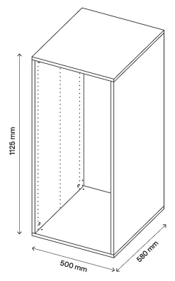 Caisson effet chêne GoodHome Atomia H. 112,5 x L. 50 x P. 58 cm