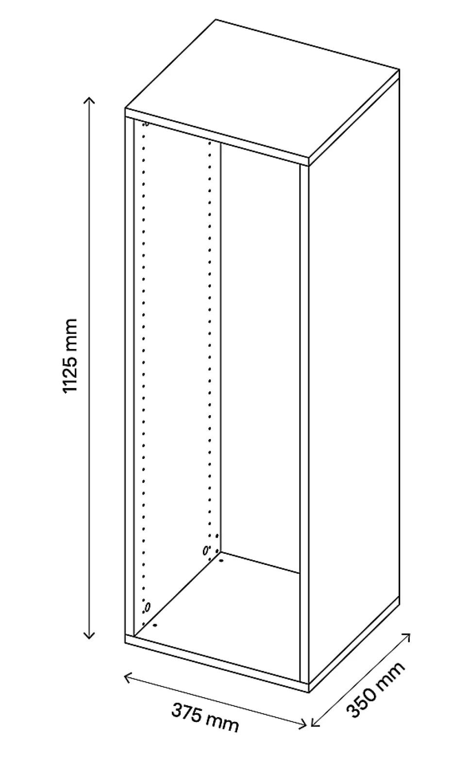 Caisson effet chêne GoodHome Atomia H. 112,5 x L. 37,5 x P. 35 cm