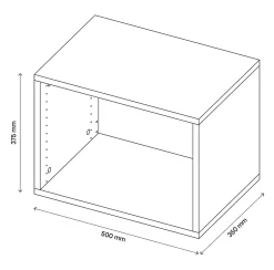 Caisson effet chêne GoodHome Atomia H. 37,5 x L. 50 x P. 35 cm