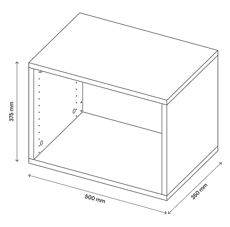 Caisson effet chêne GoodHome Atomia H. 37,5 x L. 50 x P. 35 cm