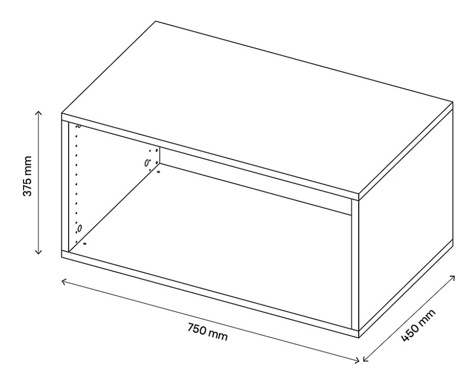 Caisson effet chêne GoodHome Atomia H. 37,5 x L. 75 x P. 45 cm