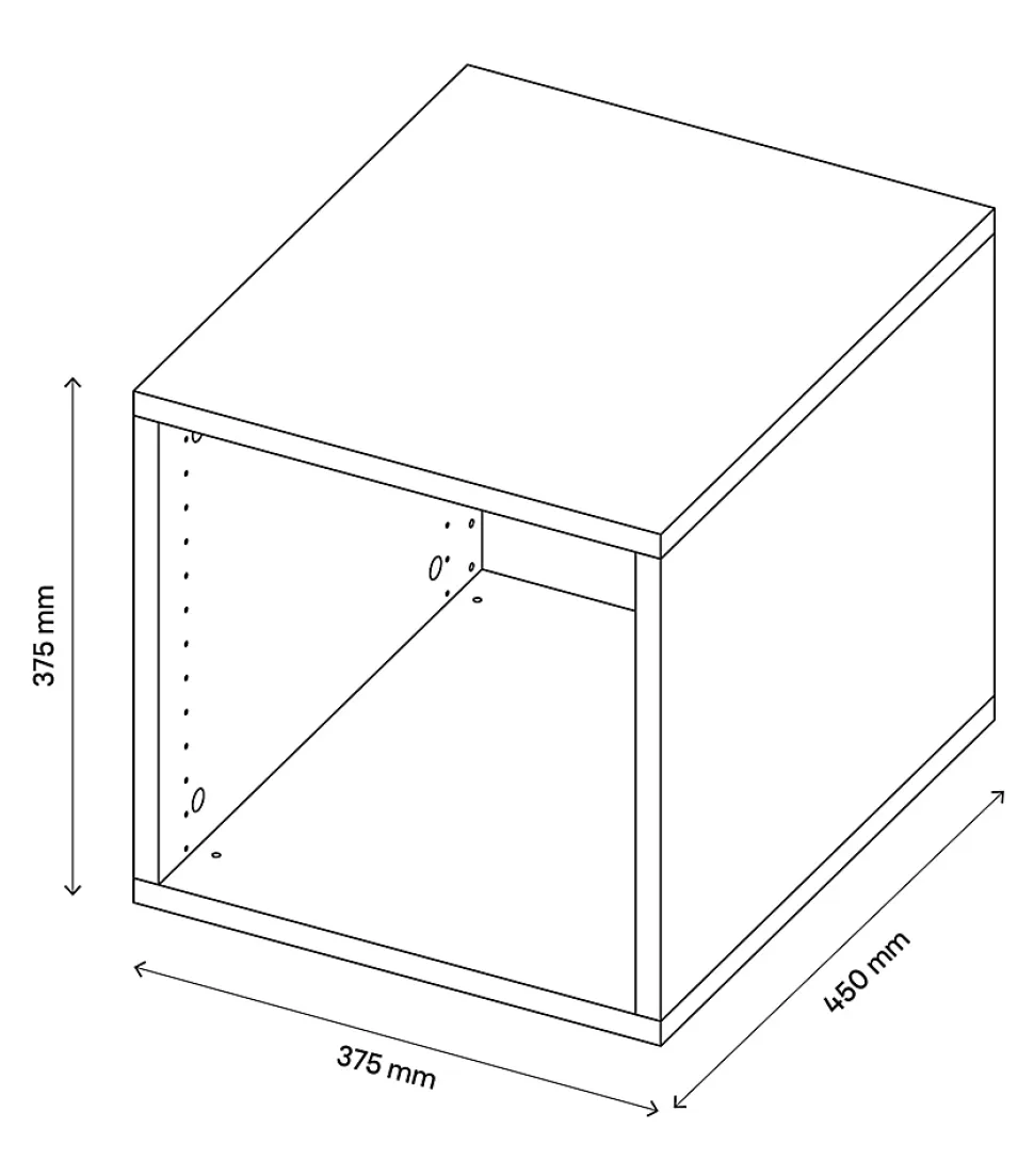 Caisson effet chêne GoodHome Atomia H. 37,5 x L. 37,5 x P. 45 cm