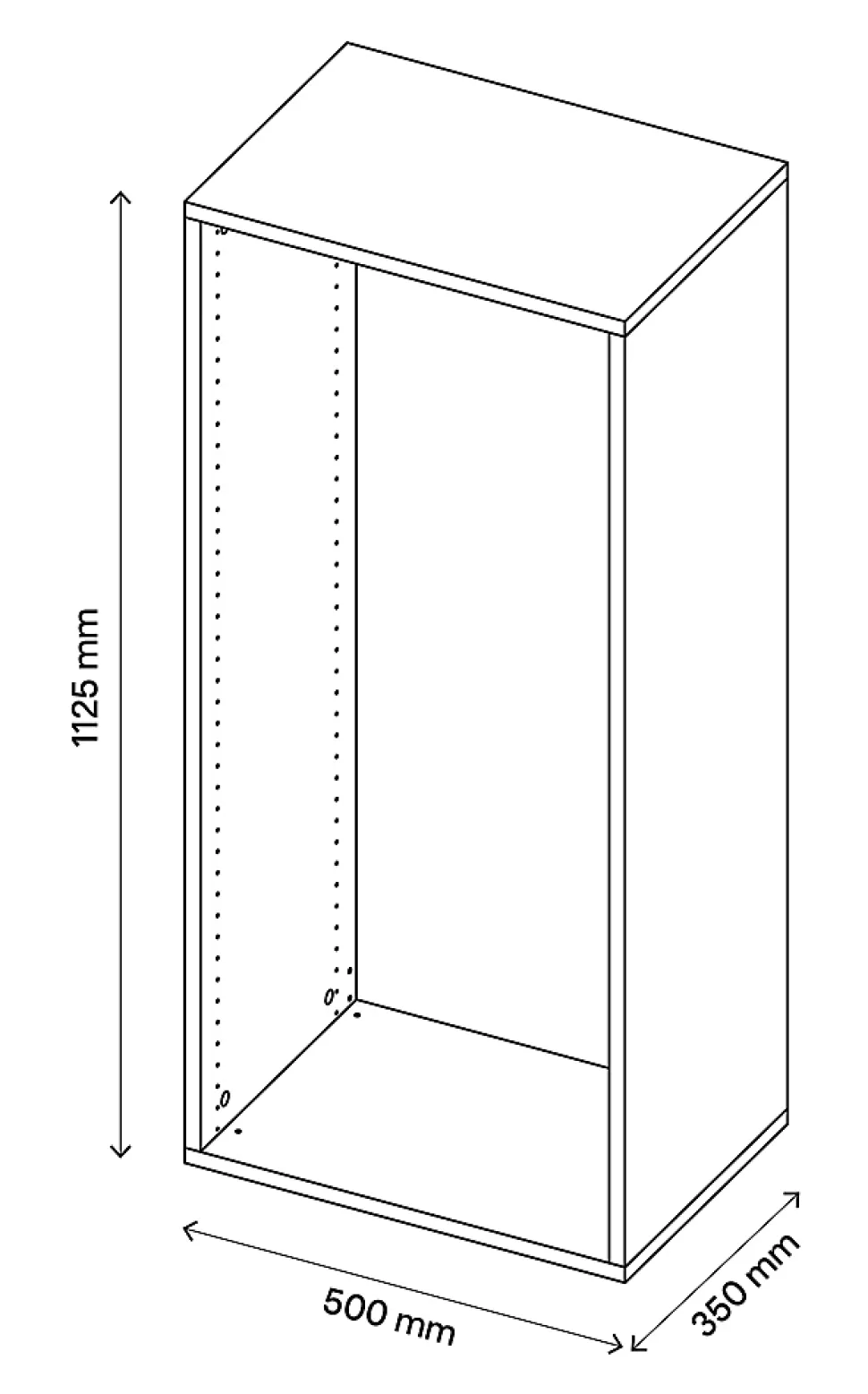Caisson effet chêne GoodHome Atomia H. 112,5 x L. 50 x P. 35 cm