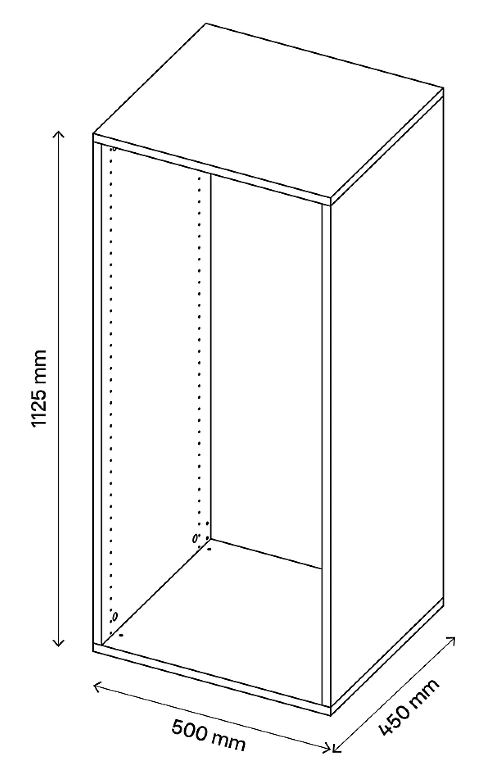 Caisson effet chêne grisé GoodHome Atomia H. 112,5 x L. 50 x P. 45 cm