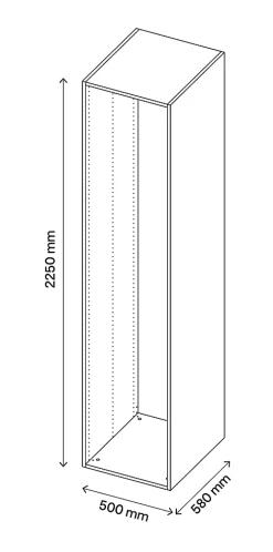 Caisson effet chêne grisé GoodHome Atomia H. 225 x L. 50 x P. 58 cm