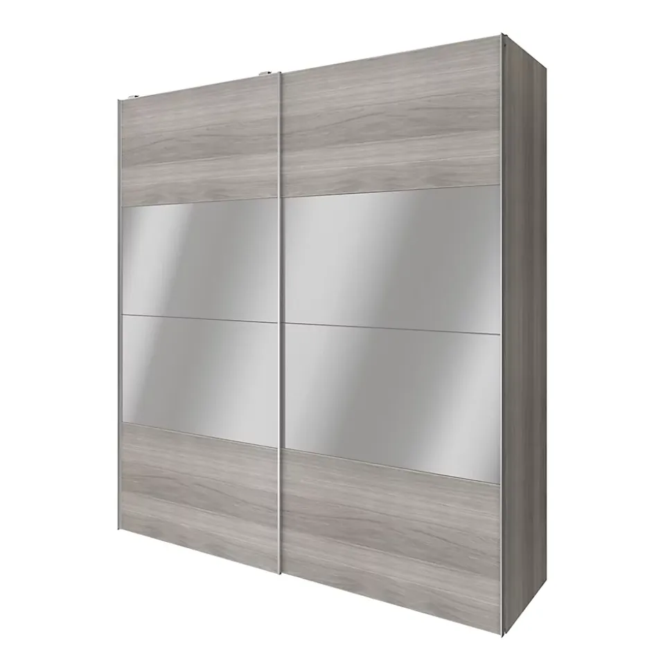 Caisson effet chêne grisé GoodHome Atomia H. 225 x L. 100 x P. 58 cm