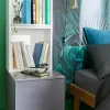Caisson effet chêne grisé GoodHome Atomia H. 37,5 x L. 37,5 x P. 45 cm