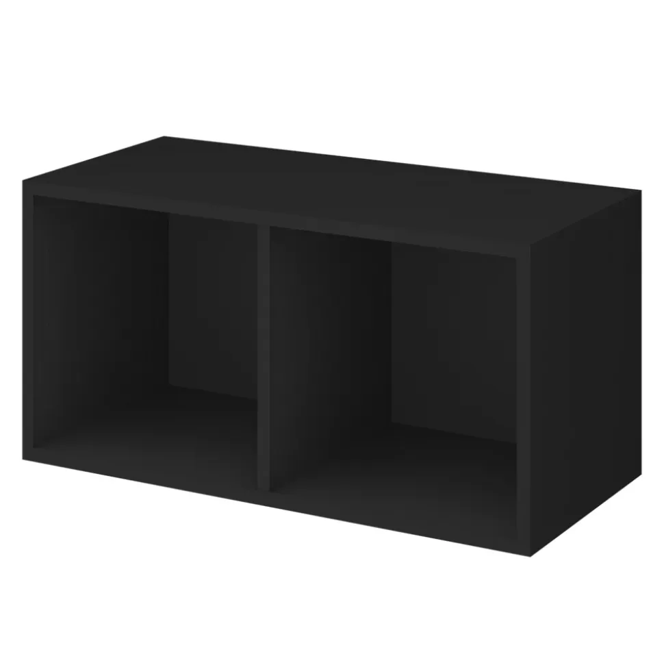 Caisson noir GoodHome Atomia H. 37 x L. 75 x P. 35 cm