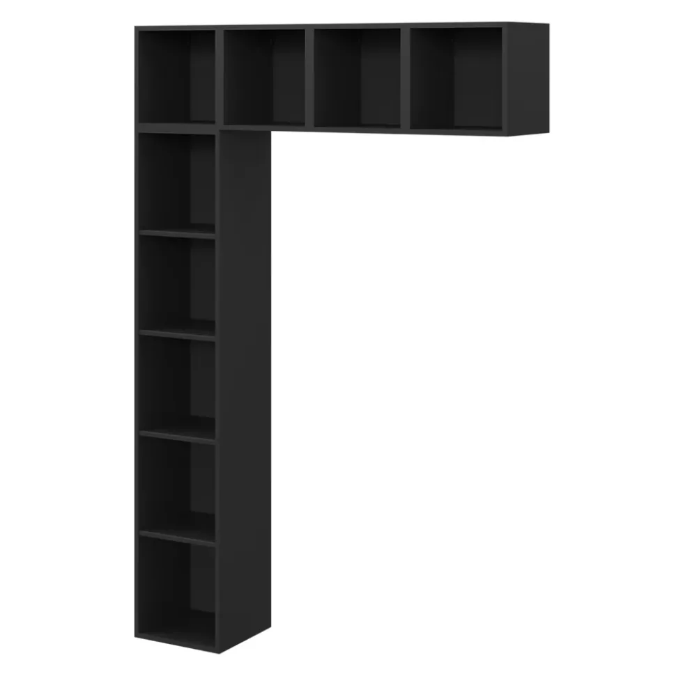 Caisson noir GoodHome Atomia H. 187,5 x L. 37 x P. 35 cm