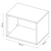 Caisson noir GoodHome Atomia H. 37 x L. 50 x P. 35 cm