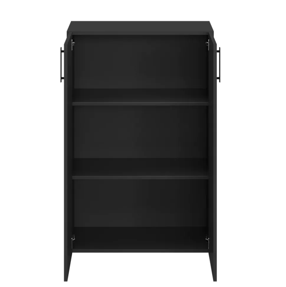Caisson noir GoodHome Atomia H. 112,5 x L. 75 x P. 35 cm