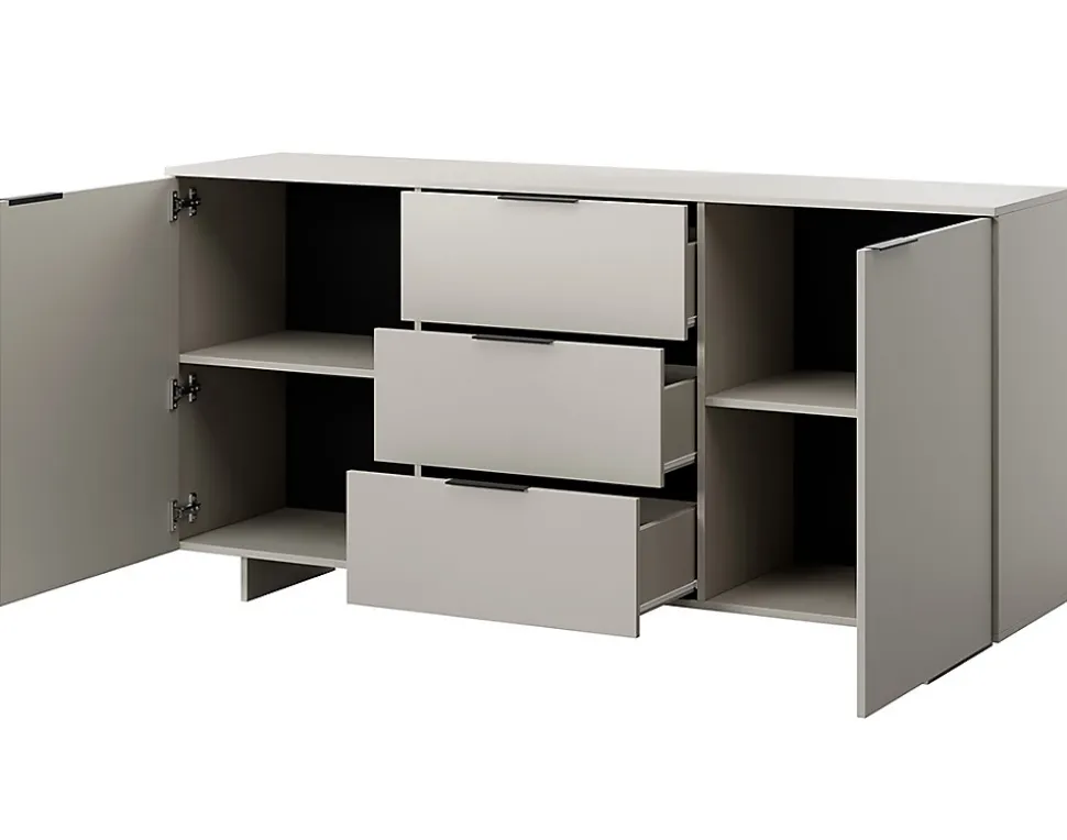 Canterbury - buffet bas - beige - 3 tiroirs et 2 portes - 180 cm - Best Mobilier