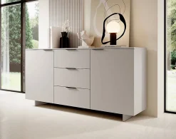 Canterbury - buffet bas - beige - 3 tiroirs et 2 portes - 180 cm - Best Mobilier