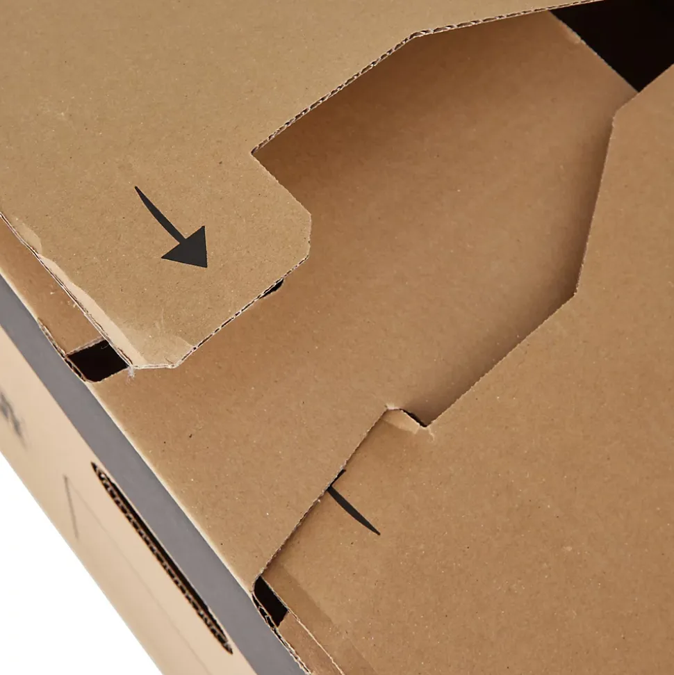 Carton de déménagement vendu par 10 sans adhésif avec poignées H. 40 x L. 60 x l. 50 cm, capacité 120 L Pack and Move