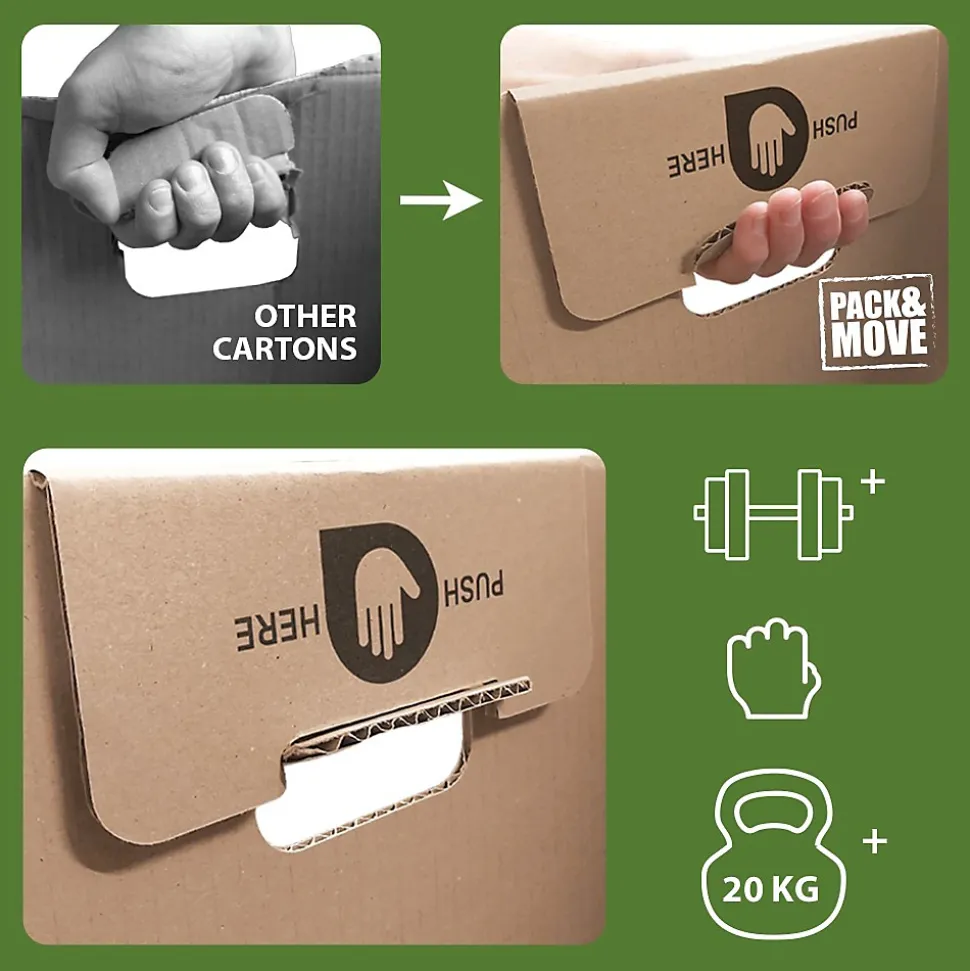 Cartons déménagement premium 54L (60 x 30 x 30 cm) et adhésifs offerts