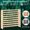 Casier à Bouteilles pour 108 Bouteilles Range Bouteille Vin avec 9 Étagères Porte Bouteille en Bois Massif pour Bars
