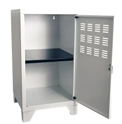 Casier de bureau en métal 1 porte avec pieds Snor blanc H. 74 x L. 40 cm