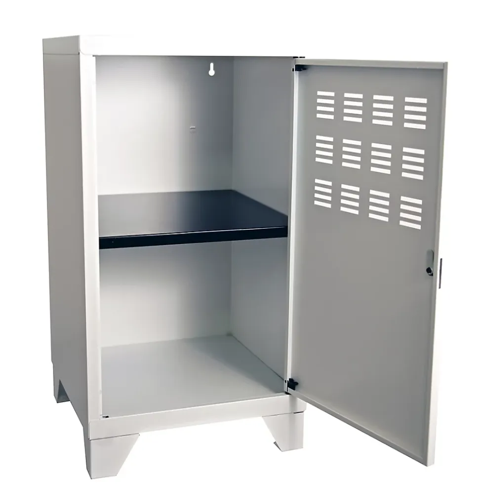 Casier de bureau en métal 1 porte avec pieds Snor blanc H. 74 x L. 40 cm