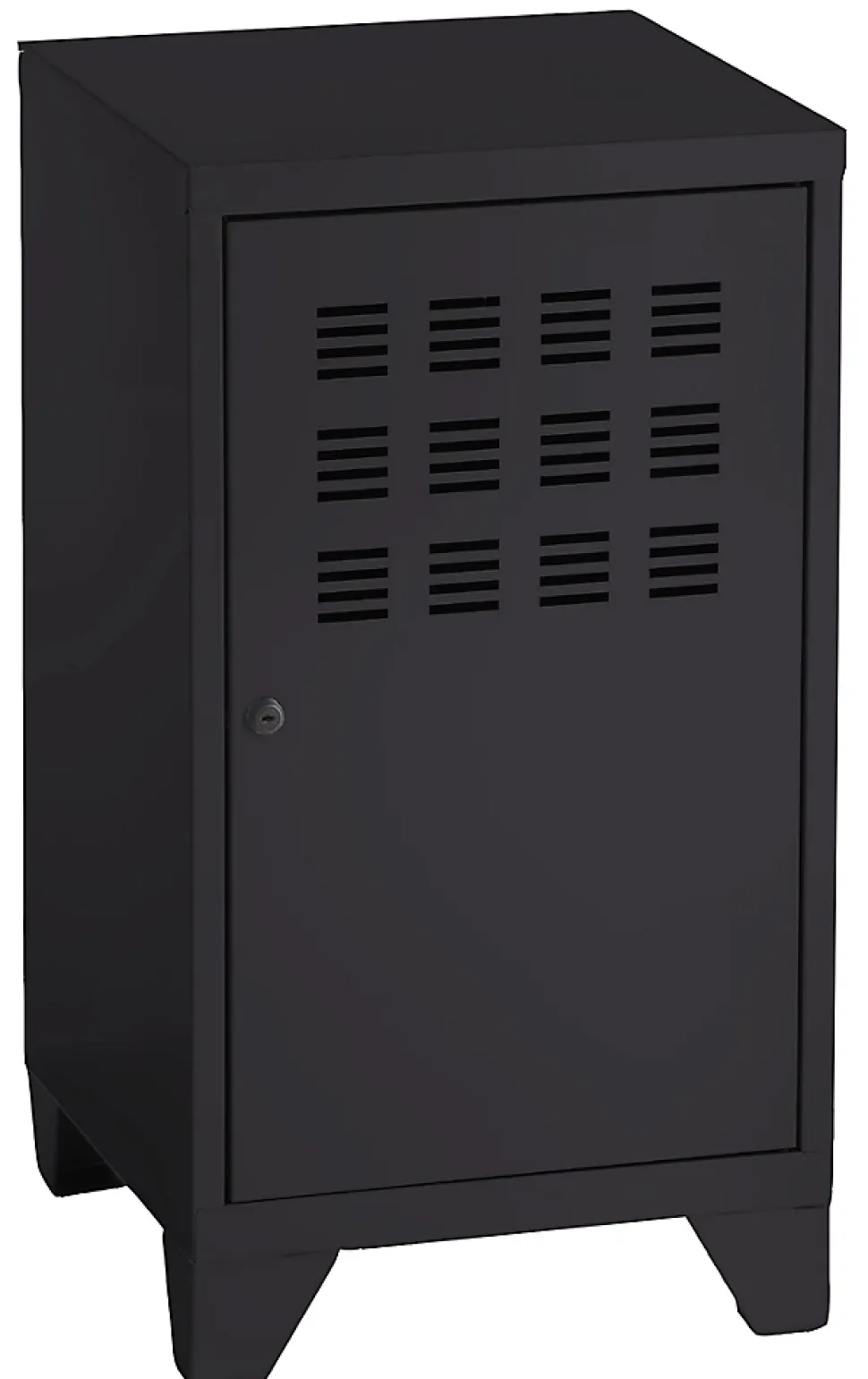Casier de bureau en métal 1 porte avec pieds Snor noir H. 74 x L. 40 cm