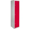 Casier de Rangement de 3 Portes en Acier Rouge