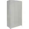 Casier de Rangement de 3 Portes en Acier Gris