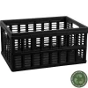Casier pliant en plastique recyclé 32,5 litres - Noir
