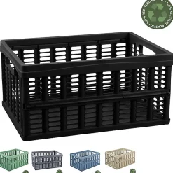 Casier pliant en plastique recyclé 32,5 litres - Noir