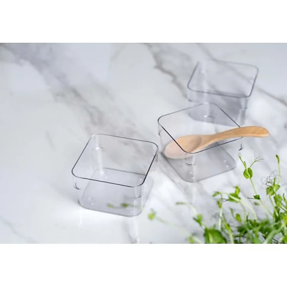 Casiers modulables transparents pour tiroir - 40 x 10 x 6 cm